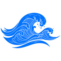 A rhythmic cascade of premium vector waves creating a beautiful and meditative graphic background