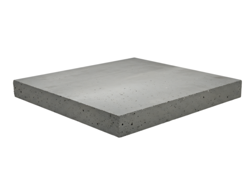 Square concrete slab isolated on black background construction material presentation display concept