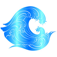 The dynamic movement of flowing waves, a glorious and beautiful abstract vector illustration