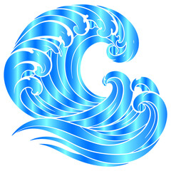 A glorious and harmonious composition of geometric waves, a beautiful vector background design