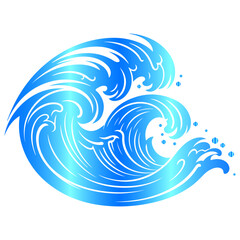 A glorious and artistic composition of abstract waves, a beautiful and modern vector illustration