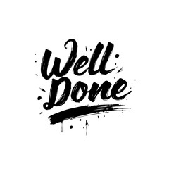 Elegant well done lettering design for achievements and recognition, decorative calligraphy