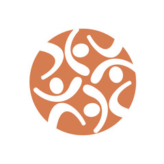 Abstract Human Circle Logo