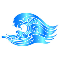 Capturing the essence of modernism with minimalist, geometric waves vector graphic illustration