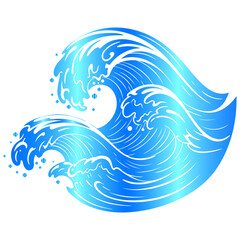 A modern and minimalist interpretation of waves, a stylish and abstract vector illustration
