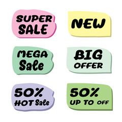 Pastel color sale sign