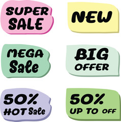 set of discount labels