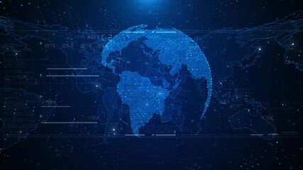 World map technology network background. Network business, e-commerce, bitcoin trading global cryptocurrency business. Internet technology Business Science IoT finance business blockchain security. - Powered by Adobe