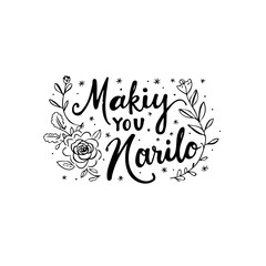 Elegant hand-lettered floral design featuring the heartfelt phrase: 