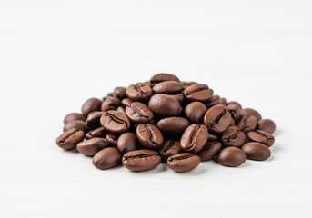coffee beans on white background, close up coffee bean picture image, agriculture product coffee beans picture image.