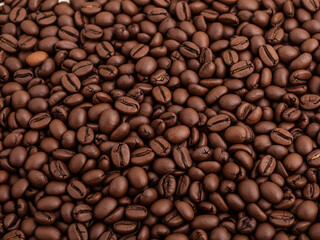 Obraz premium Close Up Coffee Bean Background Image, Cafe coffee bean texture background, Bean coffee texture background wallpaper.