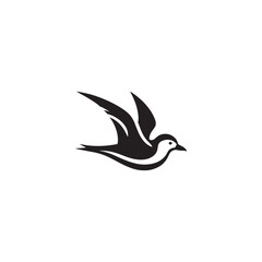 Gliding Petrel Silhouette Vector Art – Graceful Seabird Design with Outstretched Wings, Minimalist Black Outline Ideal for Ocean Wildlife Themes, Nautical Graphics, Logos, and Decor
