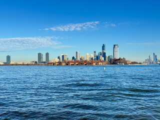 Ellis Island and the skyscrapers of Jersey City.Wide.
From Liberty Island.