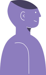 Silhouetted head of a man with an empty head. Abstract human face on a light background. Concept mental problems, hypnosis, suggestion,openness to the world