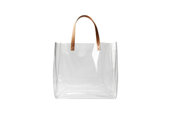 Minimalist clear tote bag mockup with handle chic minimal design