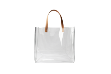 Minimalist clear tote bag mockup with handle chic minimal design