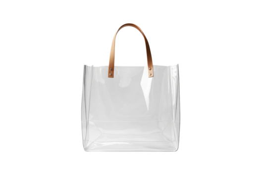 Minimalist clear tote bag mockup with handle chic minimal design
