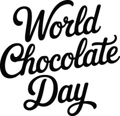 world chocolate day text vector
