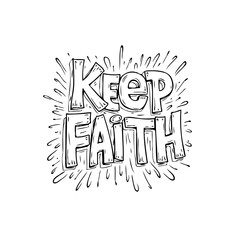 Hand-drawn lettering with the phrase 