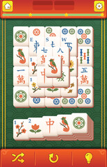 Mahjong solitaire game assets pack game screen