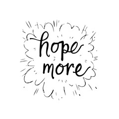 Hope More: Inspiring Typography Design with Bursting Lines for Optimism and Positivity