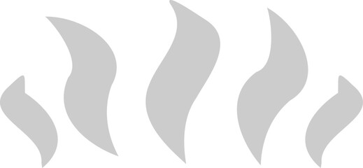 Flowing Steam Lines, Vector Vapor Set for Food & Mood - Minimal Heat Effect Vector Illustration