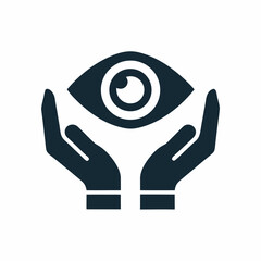 Eye Care Protection Vector Logo Vision Security Minimal Icon Design.