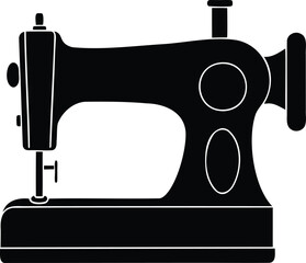 Silhouette of a vintage sewing machine illustrating a classic design aesthetic