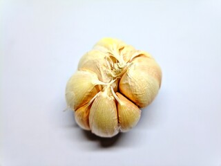 garlic on a white background