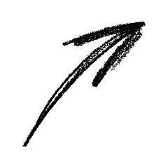 Hand drawn ink arrow illustration in sketch style. Business doodle clipart. Single element for design