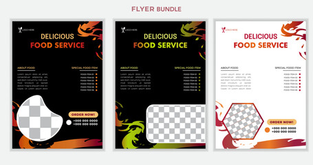 Creative, modern and professional restaurant food flyer a4 poster template layout design.Modern restaurant food flyer template design, brochure design template	
