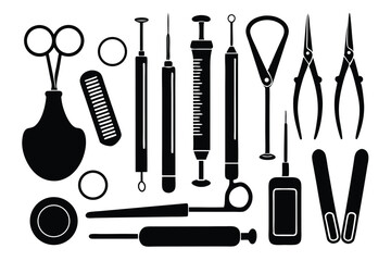 Surgical Instruments Silhouette Collection (2).eps