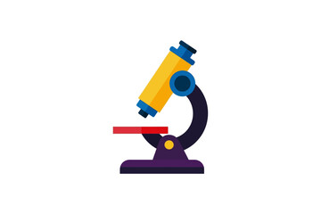 Microscope Icon for Science Education and Medical Research