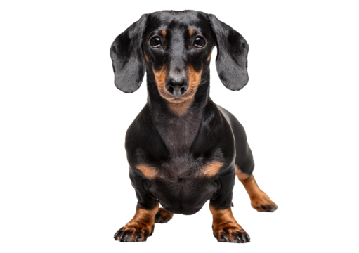 Black and white rabbit isolated on a transparent or white background