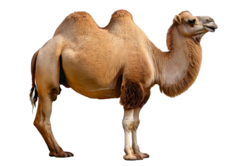 Arabian camel isolated on a transparent or white background