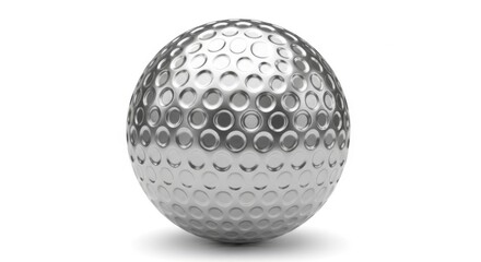 Golf Ball Close-up Shot on a White Surface