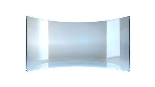 Sleek Curved Glass Panel Design Element Modern Abstract Background for Presentation or Website Design