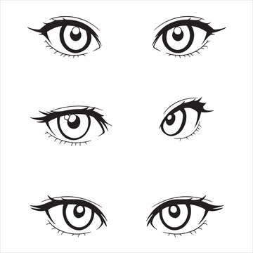 Anime Eye Drawing Reference Sheet