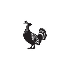 Elegant Pheasant Vector Silhouette Design – Detailed Upland Bird with Flowing Tail Feathers, Minimalist Graphic Style Ideal for Woodland Art, Vintage Prints, and Outdoor Branding

