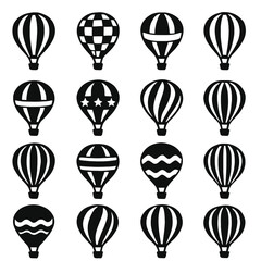 Collection of Simple Black and White Hot Air Balloon Designs