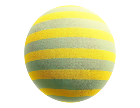 Colorful striped Easter egg with yellow and green stripes - Powered by Adobe
