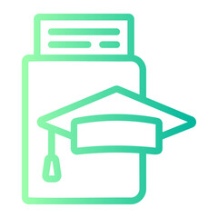 Student visa gradient icon