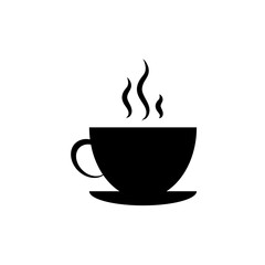 Coffee icon set on transparent background. Symbol of hot coffee cup