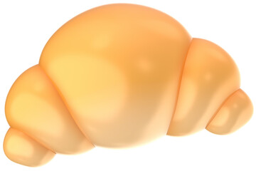 Croissant 3D dessert illustration