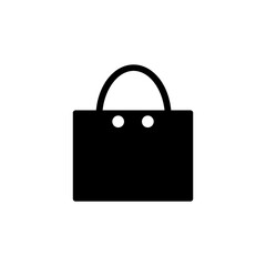Bag icon set on transparent background. Symbol of shopping bag