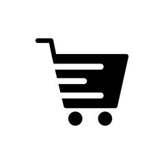 Cart icon set on transparent background. Symbol of shopping cart