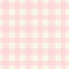 Fototapeta premium Seamless checkered pattern on pink cream