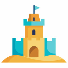 Fototapeta premium Sand-castle-icon 