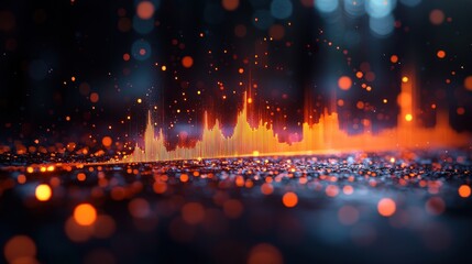 Abstract graphic design of data visualization.