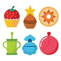  Six range set isolated on white background